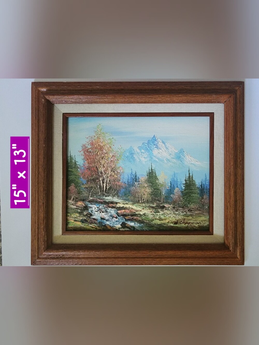 Vntg Oil Painting MCM M Chapman